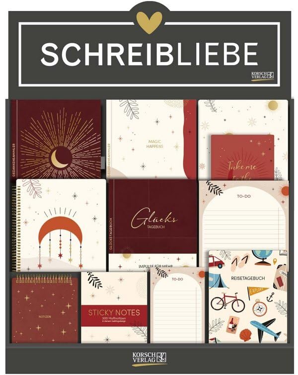 Glückstagebuch Soft Touch Red, vegan: Ausfüllbuch mit Goldveredelung und vielen Impulsen für mehr, A