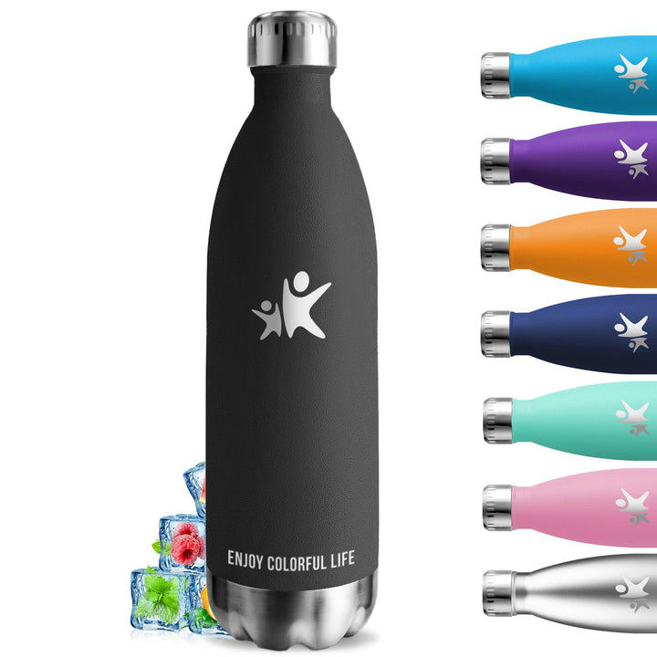 Trinkflasche Edelstahl, Trinkflasche 1l, BPA-Freie, Isolierflasche Doppelwandig, Trinkflasche Sport,