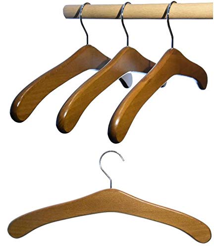 Kleiderbügel aus Holz 5 St. Garderobenbügel aus Buchenholz, Made in Austria (Eiche gebeizt), Eiche G