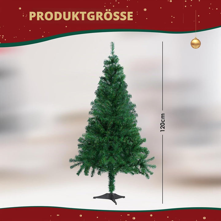 CCLIFE Künstlicher Weihnachtsbaum Nordmanntanne, 120cm, 225 Astspitzen, Tannenbaum Klein, Spritzguss