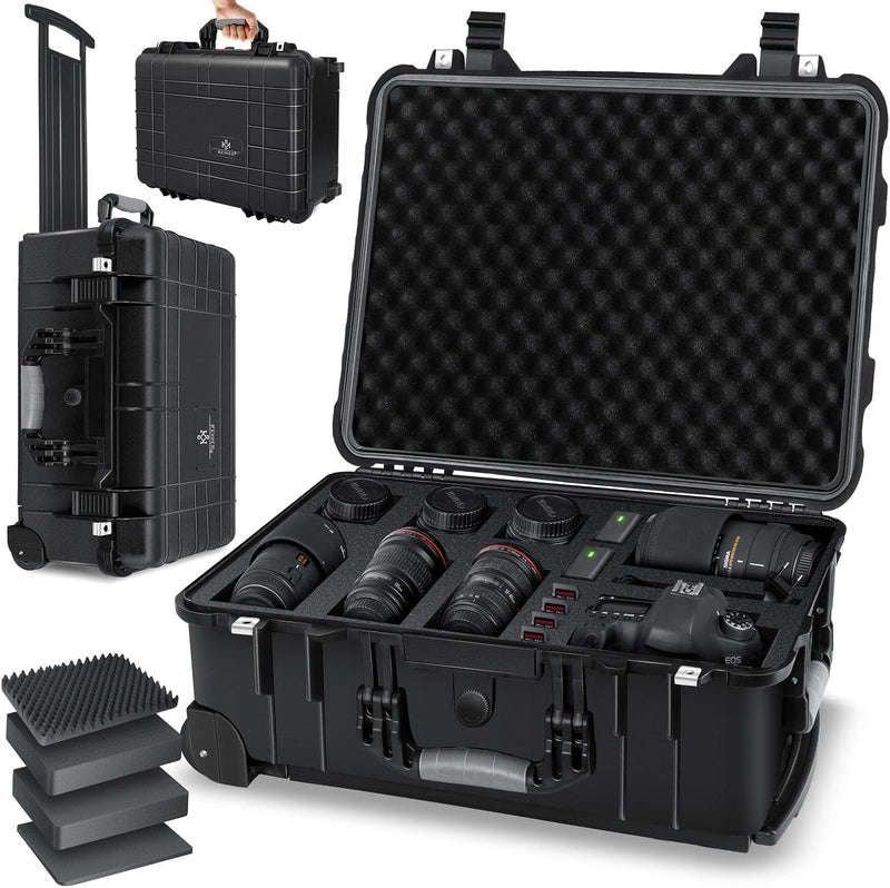 KESSER® Kamerakoffer Transportkoffer Fotokoffer Werkzeugkoffer mit Schaumstoff, Hartschalen-Universa