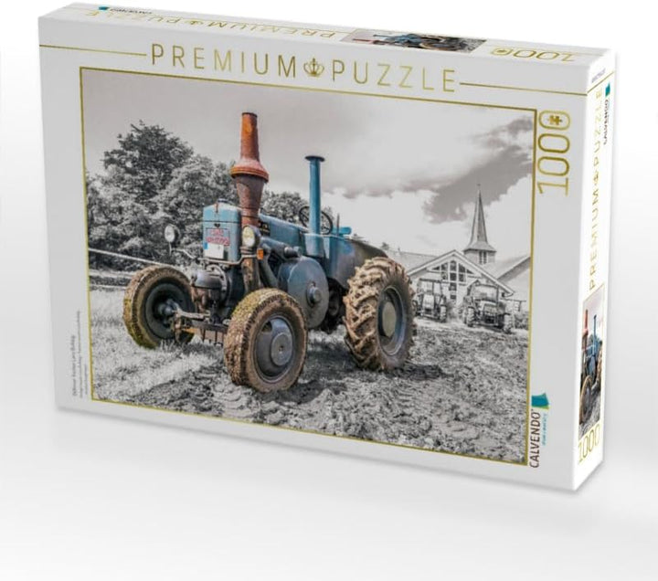 CALVENDO Puzzle Oldtimer Trecker Lanz Bulldog 1000 Teile Lege-Grösse 64 x 48 cm Foto-Puzzle Bild von