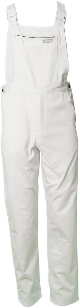 Planam 0833058 MG 260 Latzhose, Weiss, Grösse 58 Weiss 58, Weiss 58