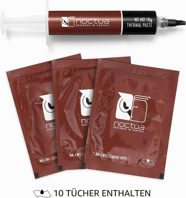 Noctua NT-H2 10g, Wärmeleitpaste für Computer inkl. 10 Reinigungstücher (10g)