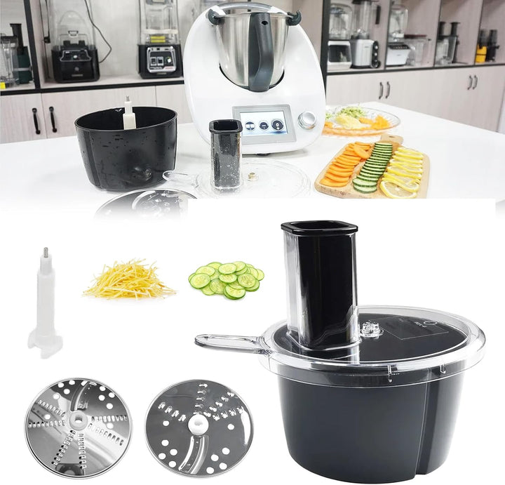 Gemüseschneider, Multifunktionaler Gemüsehobel für TM5 TM6 Zucchini Spaghetti Schneider aus Edelstah