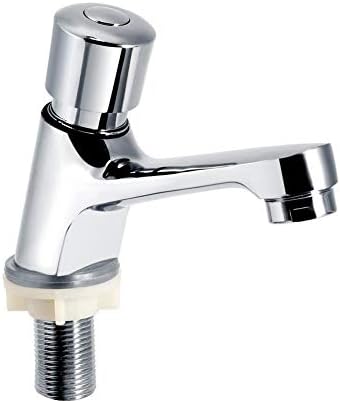 Waschbecken Wasserhahn, Öffentliche Küche Bad Verchromt Selbstschluss Wasser Sparen Zeit Verzögerung