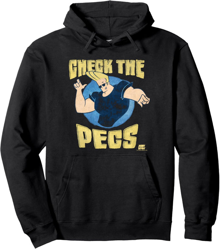 Johnny Bravo Check the Pecs Pullover Hoodie