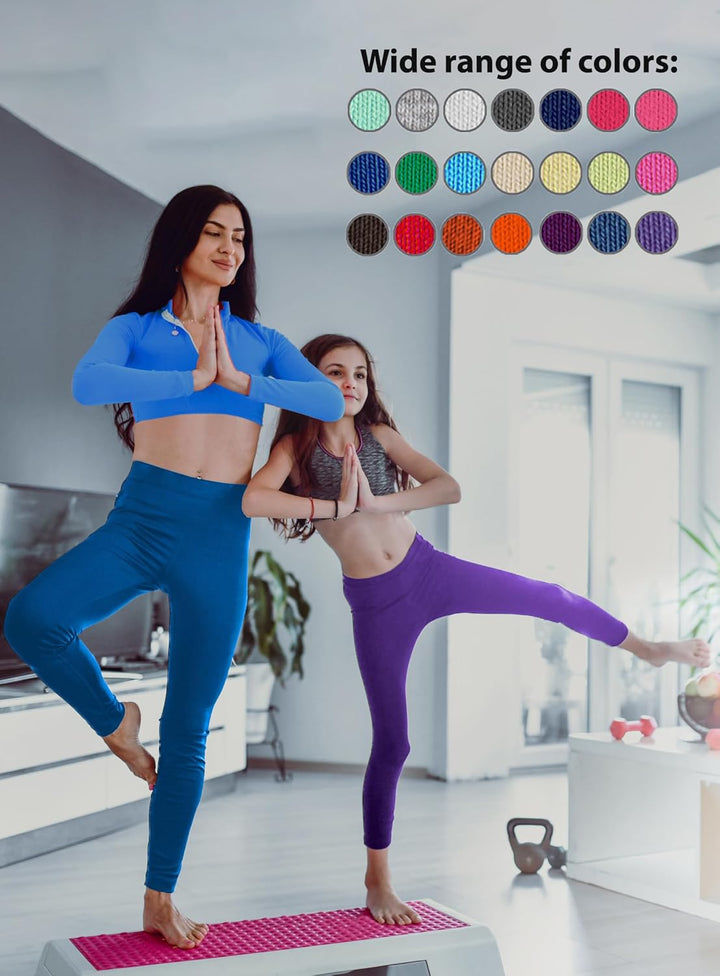 sesto senso 3 Paar Damen Sport Leggings Verschiedene Beinlängen Baumwolle Bunt Yoga Fitness Hose 1/2