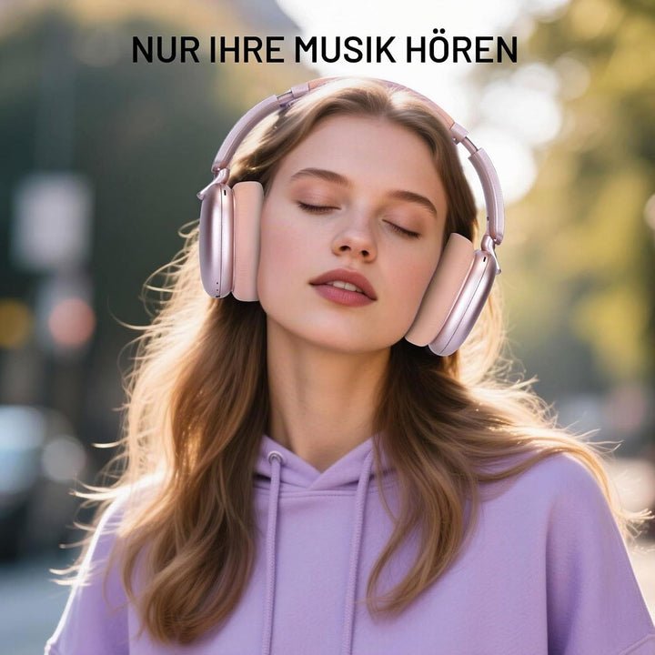 C6 Aktive Noise-Cancelling-Kopfhörer, Drahtlose Over-Ear Bluetooth-Kopfhörer, 60 Stunden Spielzeit,