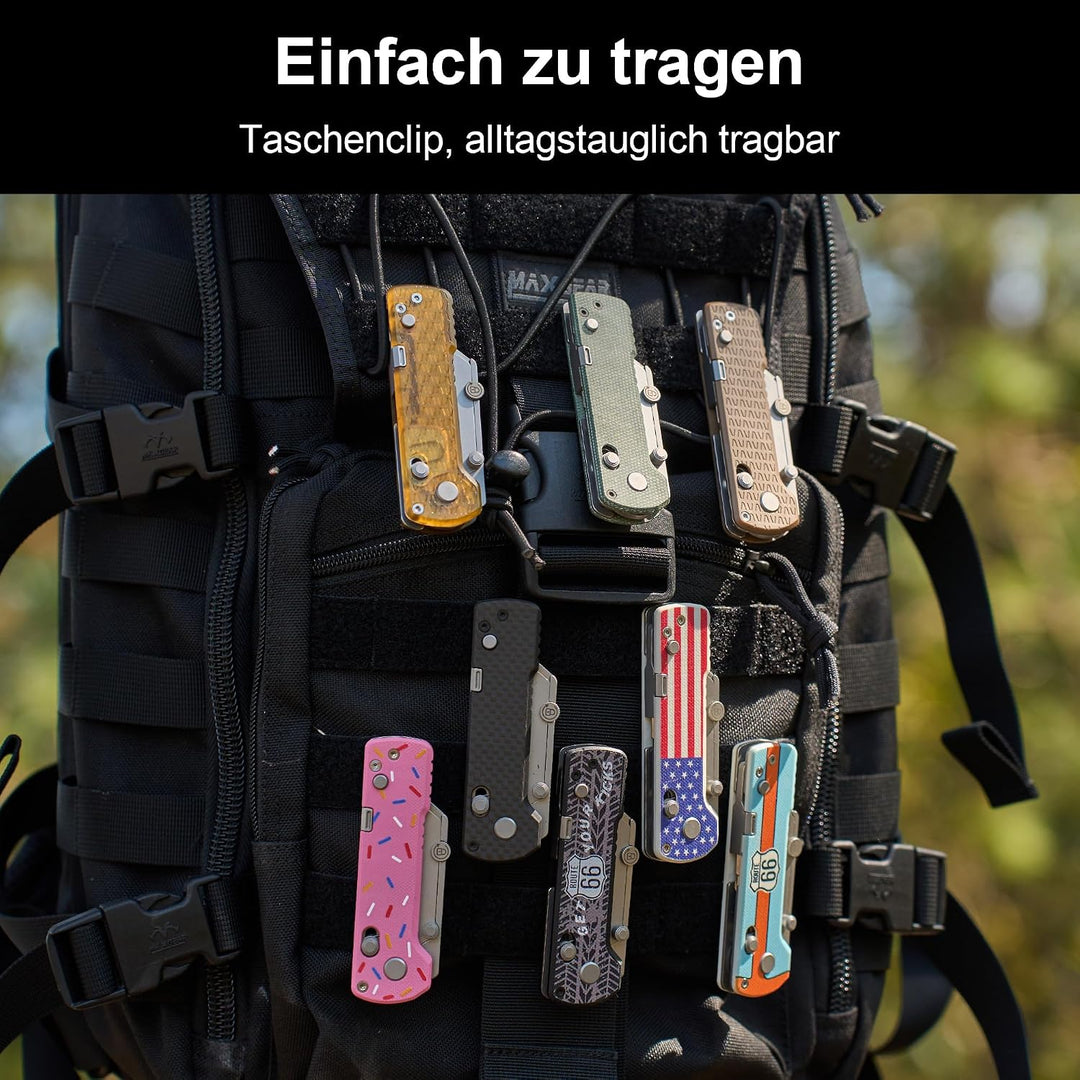 OKNIFE U1 Pro Multifunktionsmesser – Klappbares Universalmesser mit Klappschraubendreher, Schnellwec