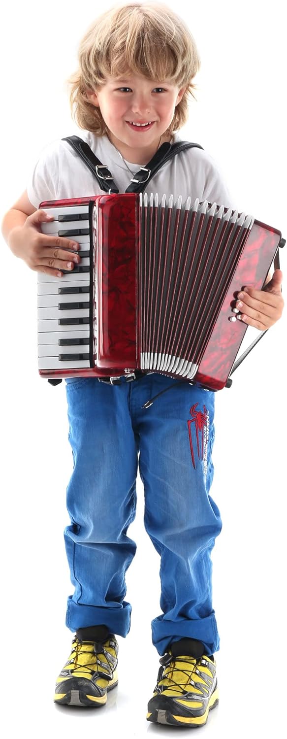 Classic Cantabile Secondo Junior 8-Bass Akkordeon (22 Diskanttasten, 8-Basstasten, inkl. Tragerrieme