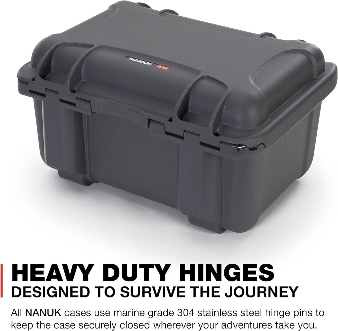 Nanuk 918 Wasserdichter Hartschalenkoffer leer - Graphit leer Graphit, leer Graphit