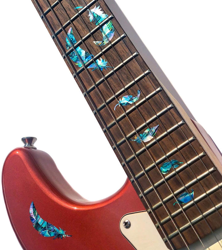 Flight Feathers - Inlay Sticker Griffbrett Position Marker für Gitarren - Abalone-Mix, Abalone-Mix