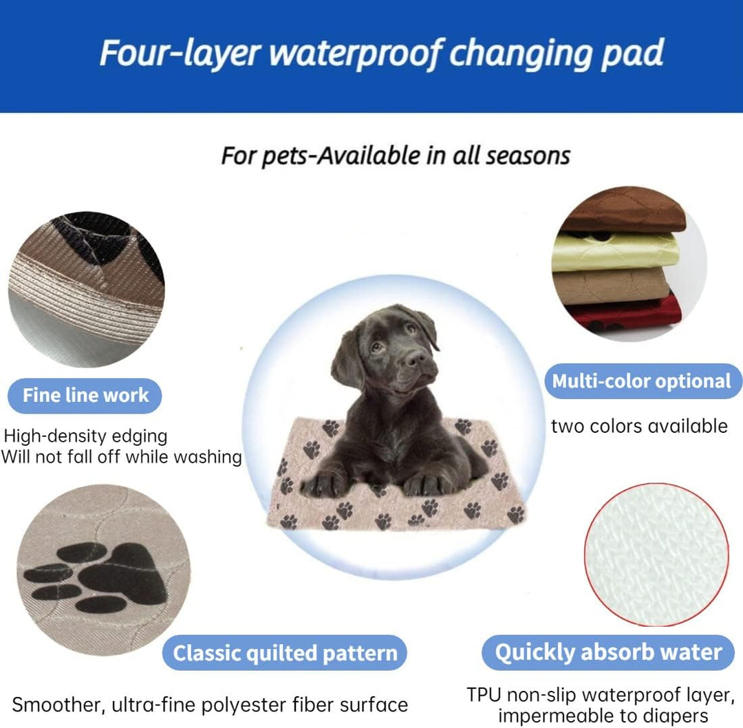 Pee Matte Pads Hunde Welpen Inkontinenz-Unterlage Waschbar bis 60° Saugfähig Wiederverwendbar Wasser