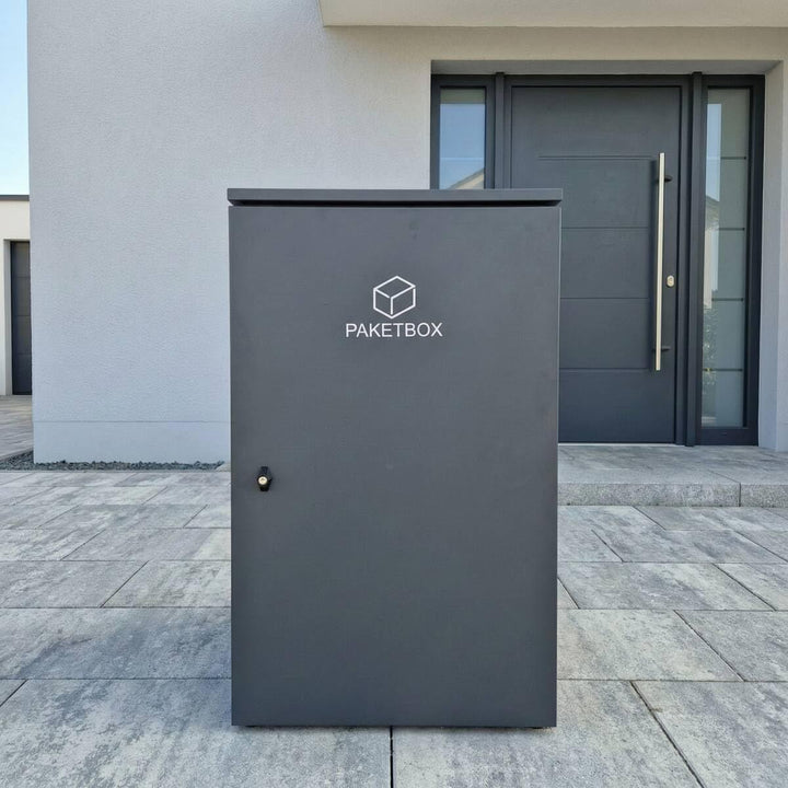 Metzler Paketbox XXL Ben, Aluminium, Anthrazit RAL 7016, mit Top-Einwurf und automatischer Falltür,