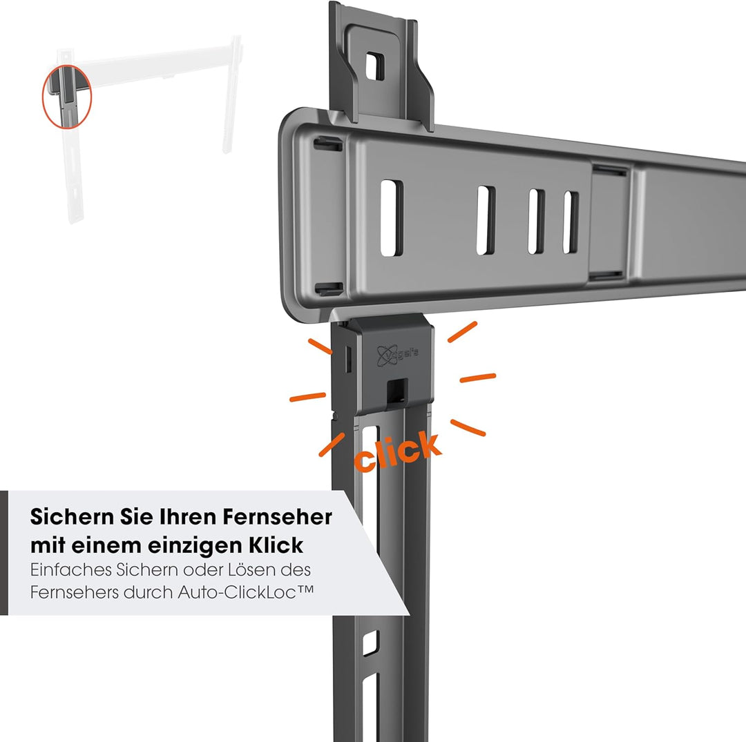 Vogel's TVM 5407 – Unsere Absolut Flachste TV-Wandhalterung für 32-77 Zoll TVs, Max 75 kg, Universel