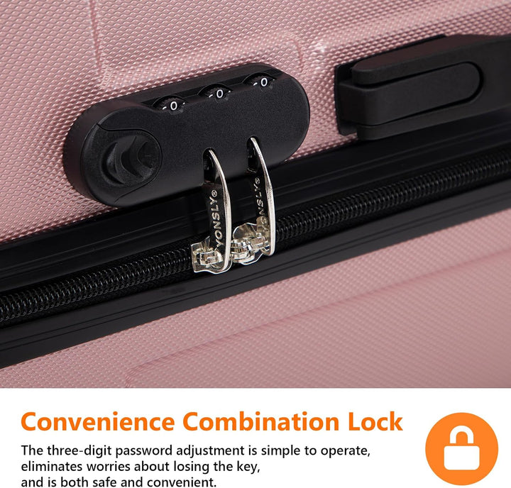 Gepäck Suitcase Reisekoffer, Trolley Rollkoffer Handgepäck, Hartschalenreisekoffer mit 360° Lenkroll