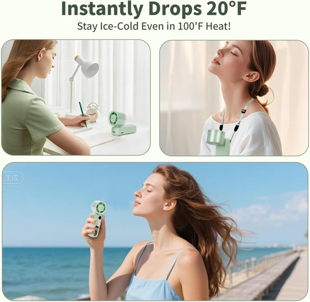 DENTAISyn 3 in1 tragbarer Hand-Turbo-Ventilator – 100 Geschwindigkeitsstufen, Digitalanzeige, über U