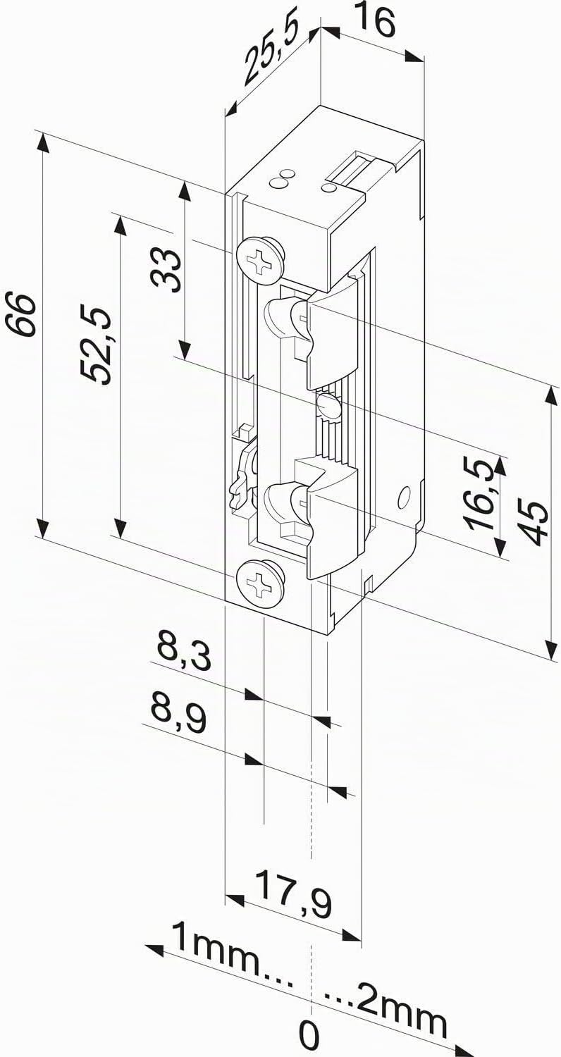 eff eff 128E130-A71 Türöffner 128E530 für Rollfallenschlösser sowie WINKHAUS MFV