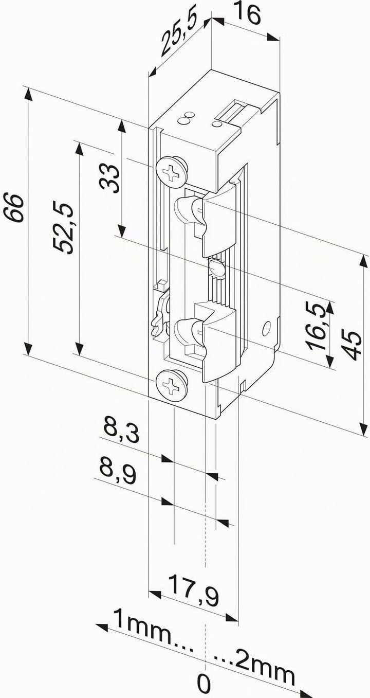 eff eff 128E130-A71 Türöffner 128E530 für Rollfallenschlösser sowie WINKHAUS MFV