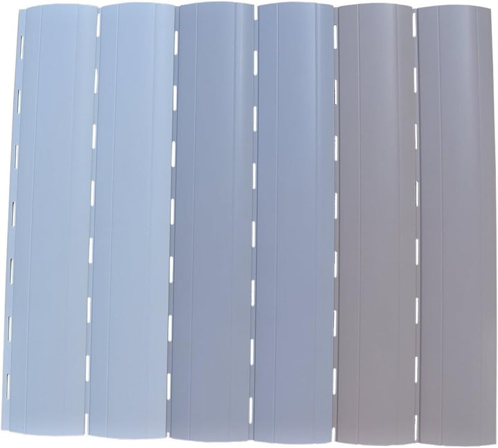 5 x 2 Meter PVC Rollladenlamelle Profil Rolladenlamelle Maxi 52mm Farbe: Grau 52mm Deckhöhe Grau, 52