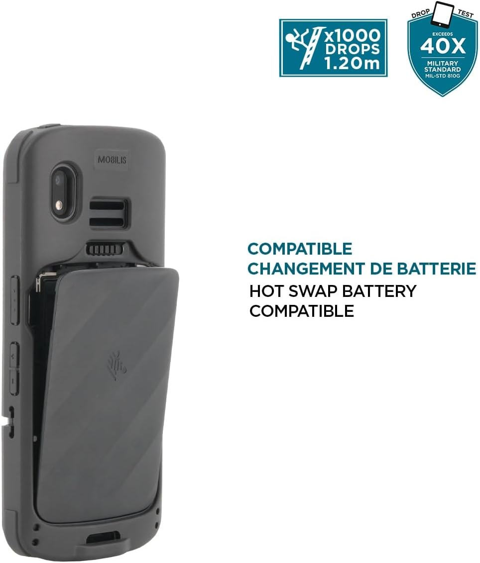 Mobilis Schutzhülle für Zebra TC15 - TN28, Robuste Hülle für Zebra TC15 - TN28 Touchscreen-Computer,