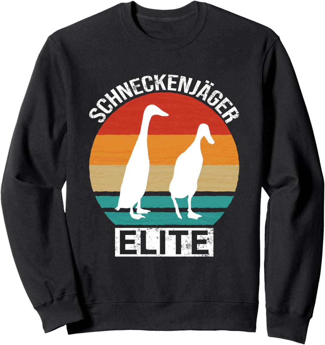 Schneckenjäger Elite Laufente Gärtner Schnecken Sweatshirt