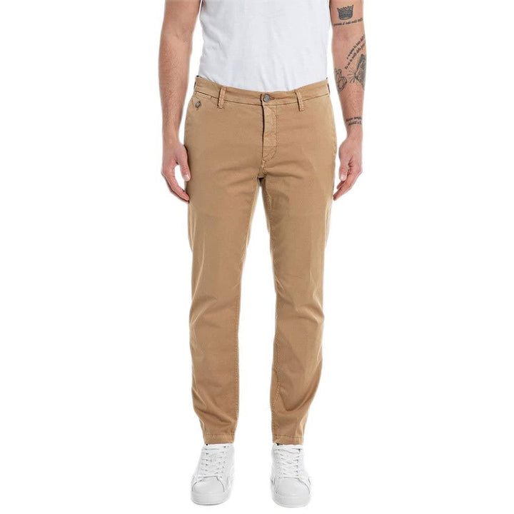 Replay Herren Chino Hose Benni Regular-Fit mit Stretch 36W / 32L Havana 325, 36W / 32L Havana 325