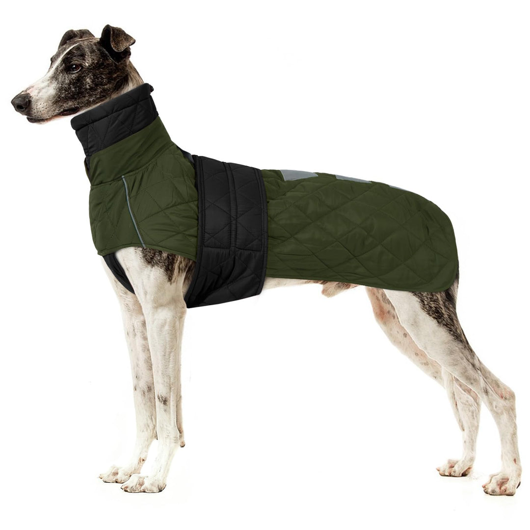 Wasserdichter Windhundmantel, Wasserdichter Winddichter Jacken für Windhund Rollkragenpullover Fleec