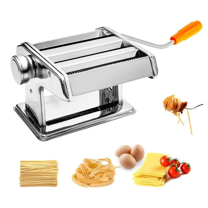 Nudelmaschine Pasta-Rollenmaschine -Edelstahl 3 In 1 Nudelschneider Maschine mit 6 Teigdicken Einste