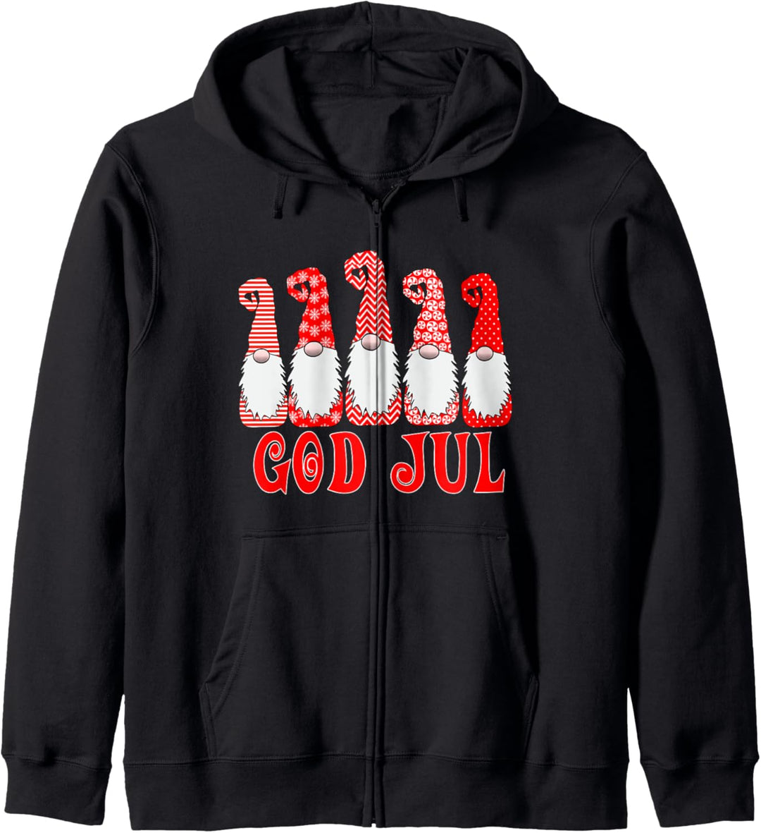 God Jul Nordic Gnomes Winter Merry Christmas Schwedische Tomte Kapuzenjacke