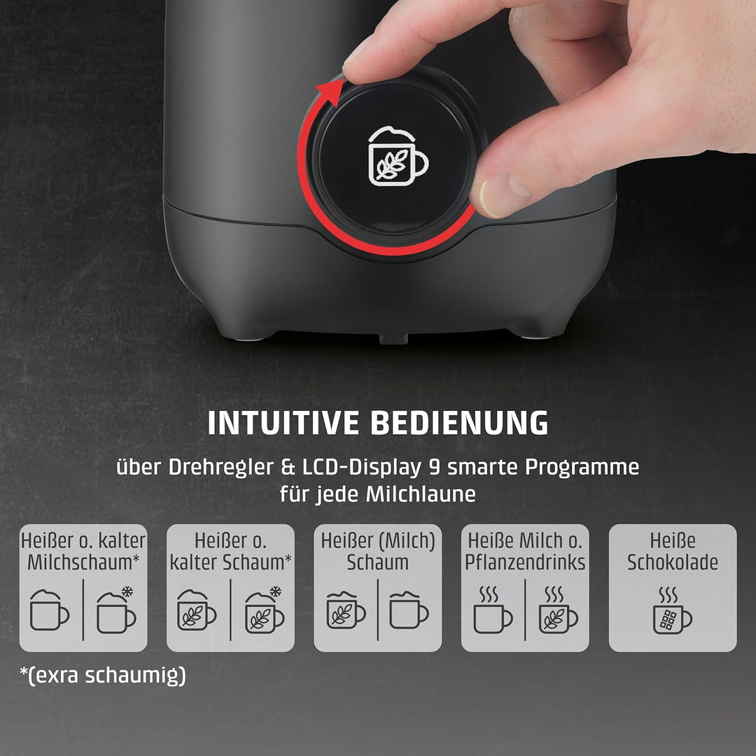 CASO PremiumLatte XL - grosser Milchaufschäumer, Induktion, 1 Liter Volumen, für Milch,Hafer- und So