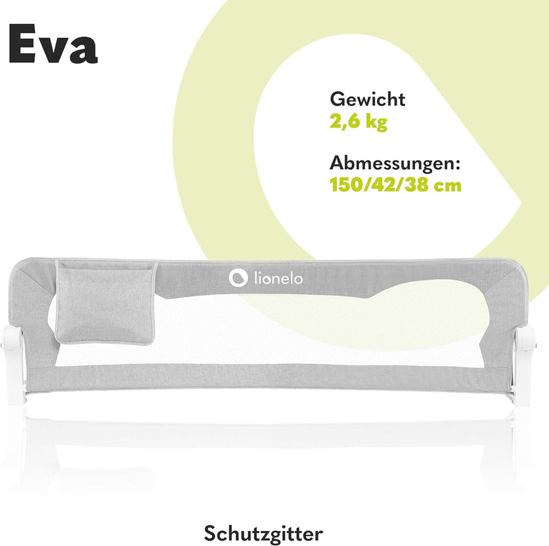 LIONELO Eva Rausfallschutz Bett Rausfallschutz Kinderbett, Bettgitter, Bettschutzgitter, luftiges Ne