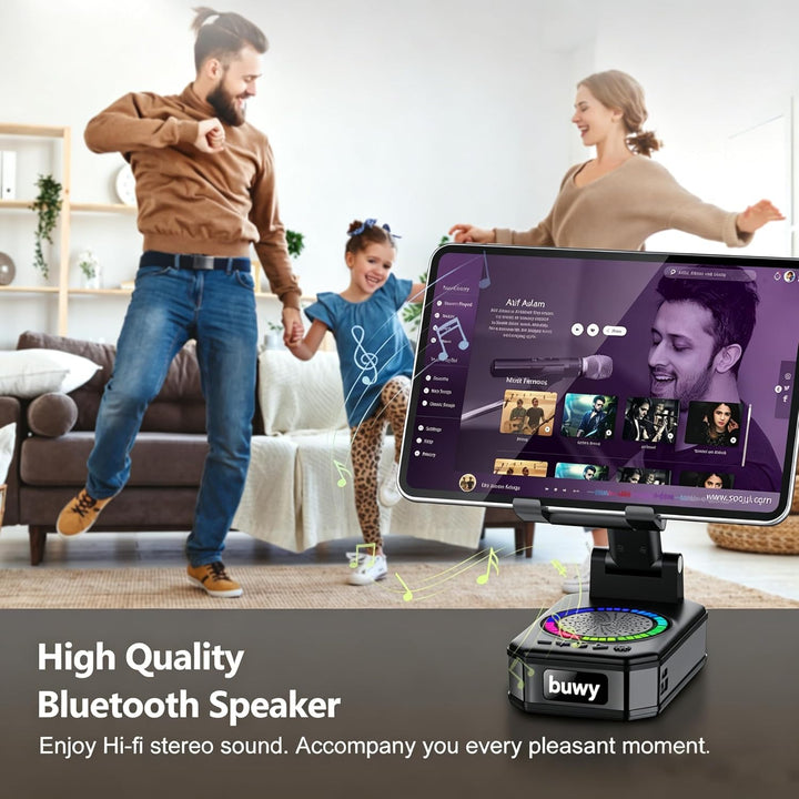 Vatertagsgeschenk für Papa,Telefonständer mit Bluetooth-Lautsprecher, 5-in-1 Musikbox Bluetooth mit