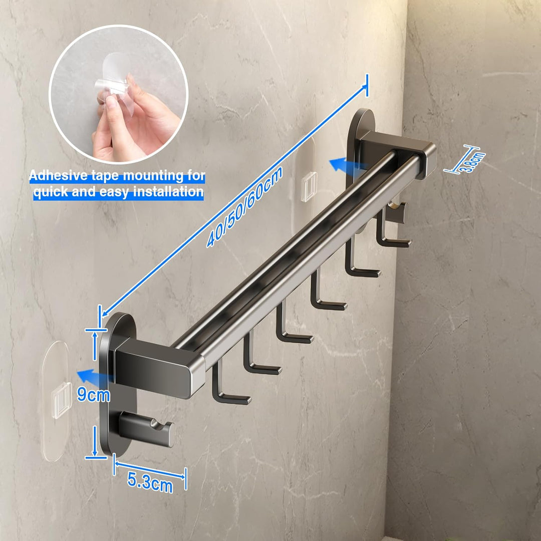 Hakenleiste Küche ohne Bohren Küchenhaken Selbstklebend Haken Küche Küchenstange Küchenreling Stange