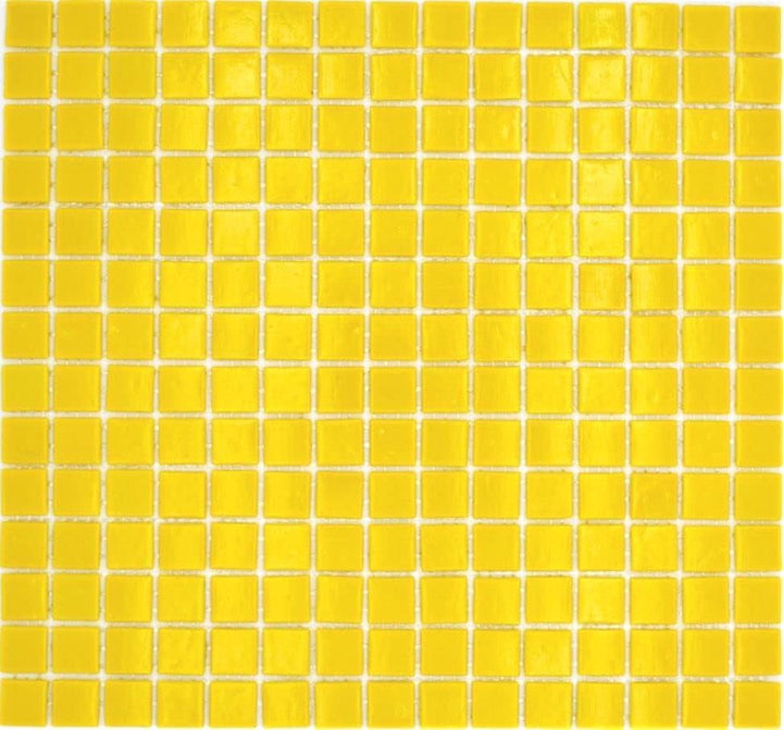 Mosaikfliese Glasmosaik gelb Küchenrückwand Duschwand | 10 Mosaikmatten