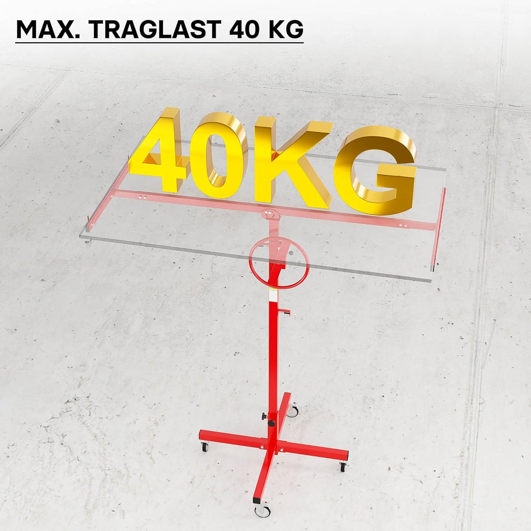 Montagehilfe für Gipskartonplatten Plattenheber für Trockenbau max. 40kg höhenverstellbar 170-290cm