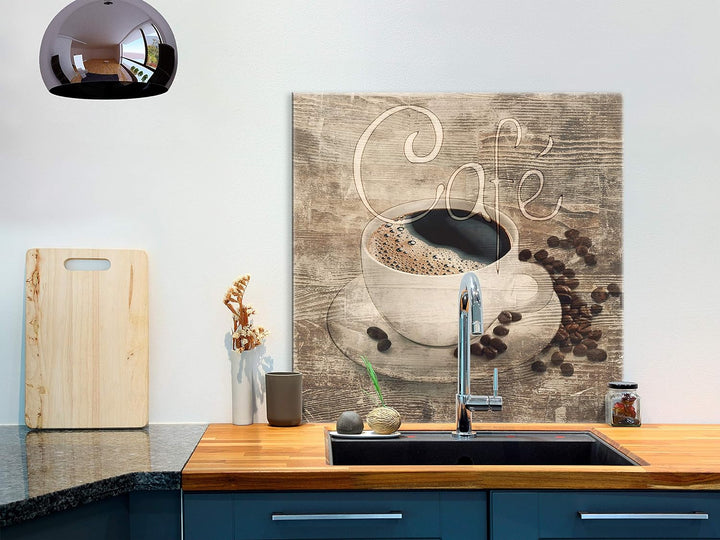 murando Spritzschutz Glas für Küche 60x60 cm Küchenrückwand Küchenspritzschutz Fliesenschutz Glasbil