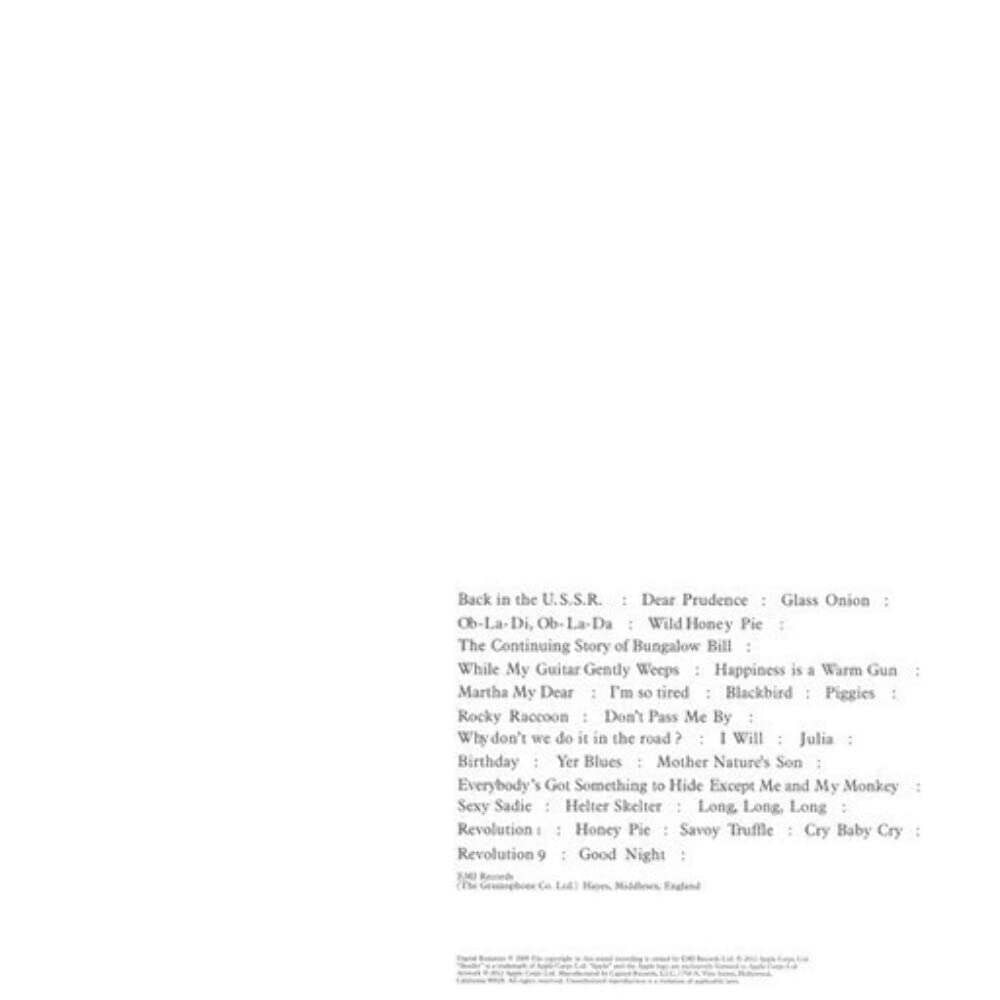 The Beatles (White Album), Vinyl
