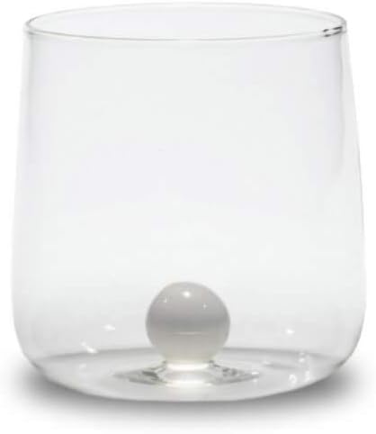 Zafferano Bilia Tumbler Set 6 Wassergläser transparent mit Kugel in 6 verschiedenen Farben