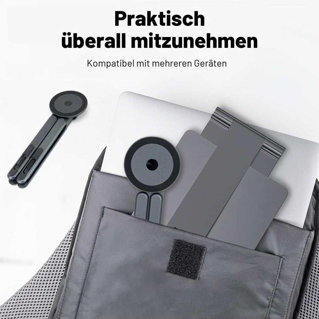 3-in-1 Laptop Ständer Höhenverstellbarer Faltbarer Laptop Stand für 4-16" Laptops/Tablets/Handy, Mag