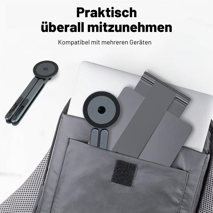 3-in-1 Laptop Ständer Höhenverstellbarer Faltbarer Laptop Stand für 4-16" Laptops/Tablets/Handy, Mag