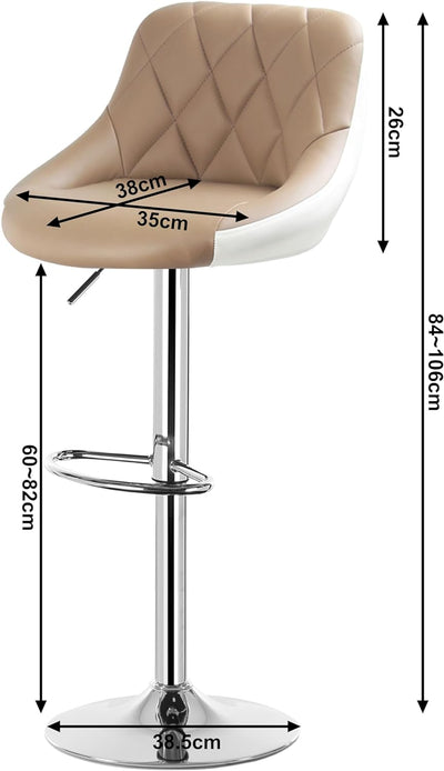 WOLTU® 1x Barhocker Barstuhl Tresenhocker Bistrohocker mit Griff, Design Stuhl, höhenverstellbar, fr