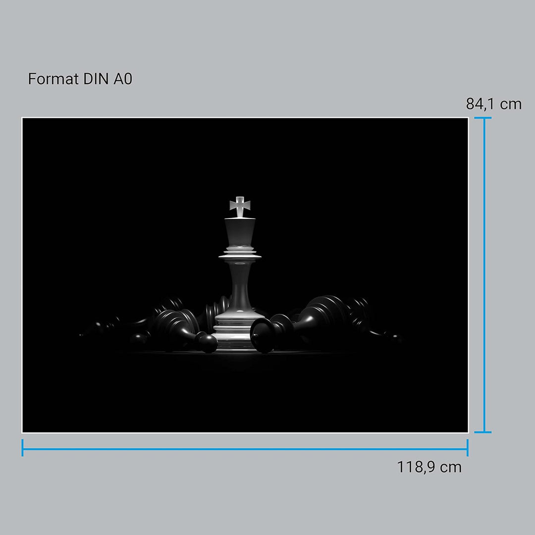wandmotiv24 Poster als Wanddeko, Grösse Din A0, Schach, Königin, Bauern, Motivation, Moderne Wanddek