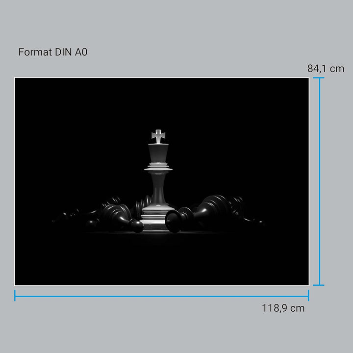 wandmotiv24 Poster als Wanddeko, Grösse Din A0, Schach, Königin, Bauern, Motivation, Moderne Wanddek