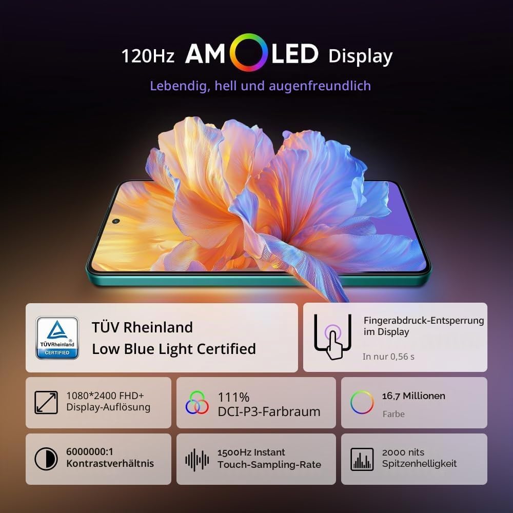 realme 14T 5G Smartphone 8+256GB, Dimensity 6300 5G Chipsatz, 6000mAh Titan Battery, 45W Fast Charge