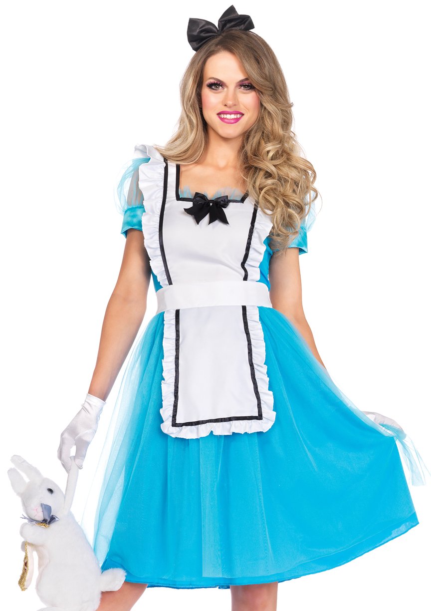 Leg Avenue 85374 - Klassische Alice Damen kostüm , Grösse Medium (EUR 38), Blue, White, Medium (EUR