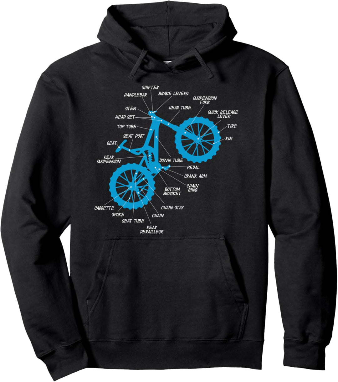 MTB Fahrrad Bauteile Mountainbike Teile Pullover Hoodie