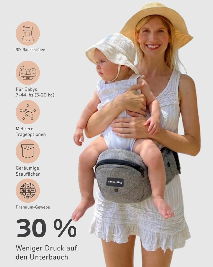 Hüfttrage mit Verlängerung & Baby Hüftsitz - Mom's Choice Award Gewinner, Sicherheitsgeprüfte Hüfttr