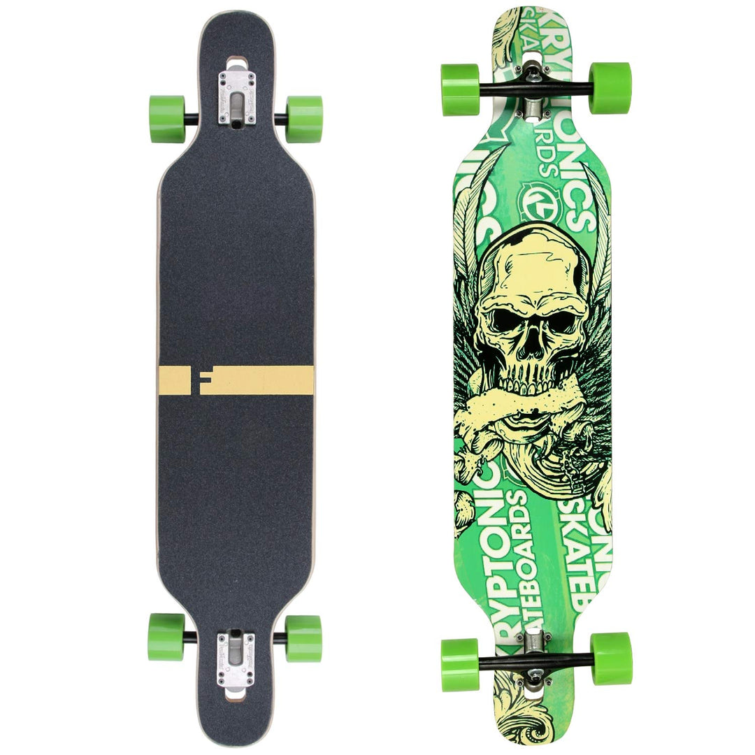 FunTomia Longboard mit 3 Flex Stufen Drop Through Cruiser Komplettboard Mach1 Speed Kugellager T-Too